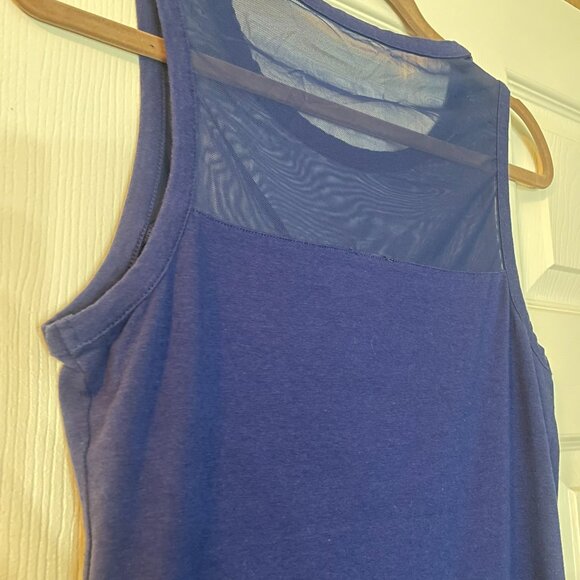 Express navy blue mesh heart-shaped tank - Picture 4 of 7
